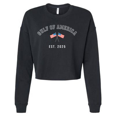 Gulf Retro Of America Est 2025 Usa American Flag Cropped Pullover Crew