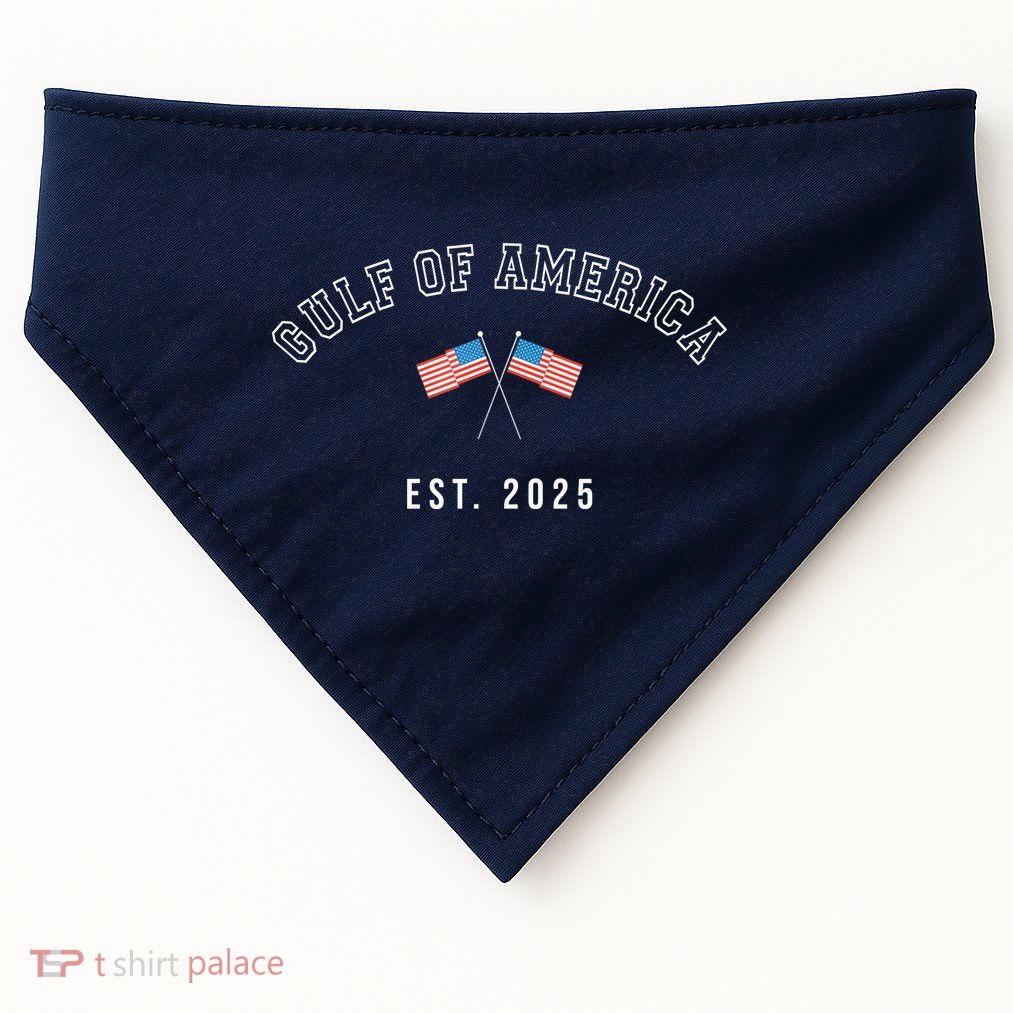 Gulf Retro Of America Est 2025 Usa American Flag USA-Made Doggie Bandana