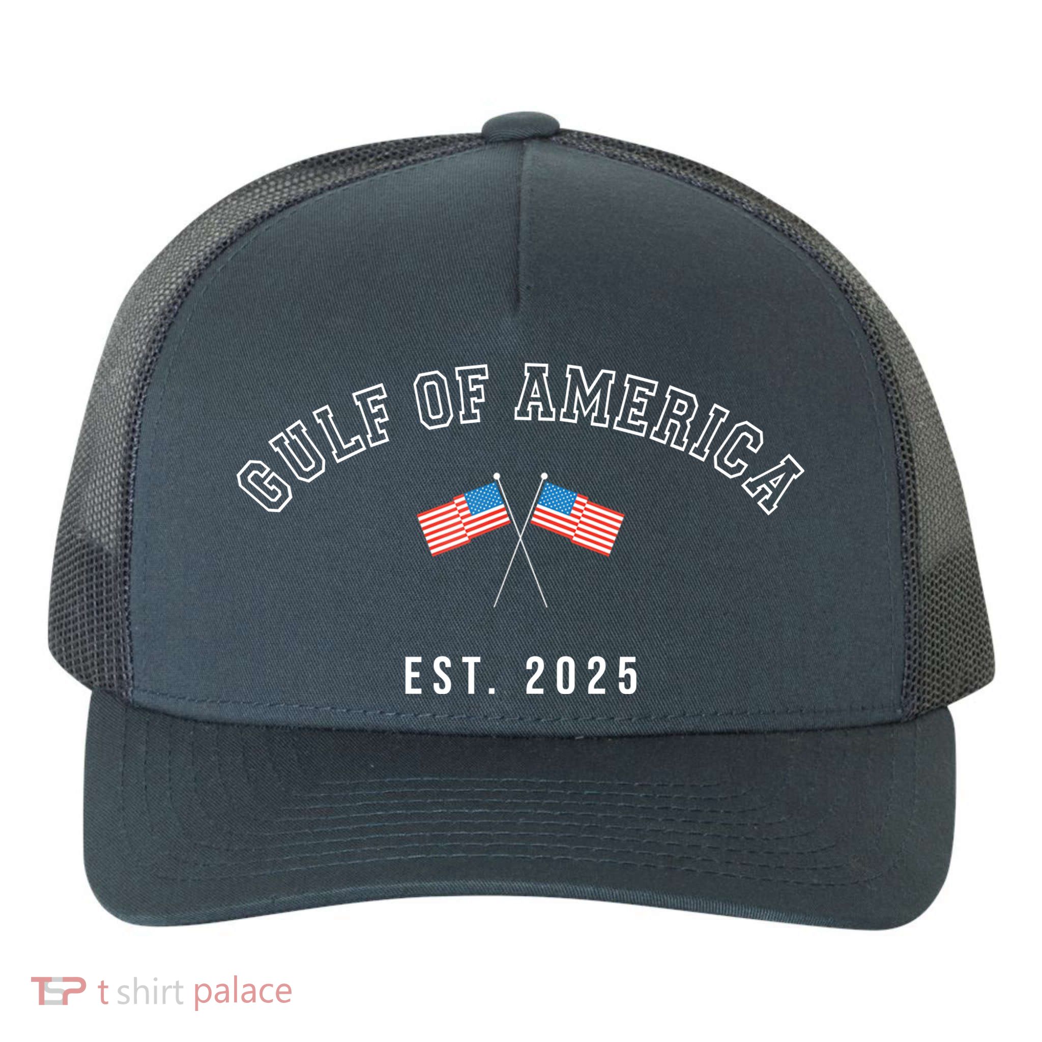 Gulf Retro Of America Est 2025 Usa American Flag Yupoong Adult 5-Panel Trucker Hat