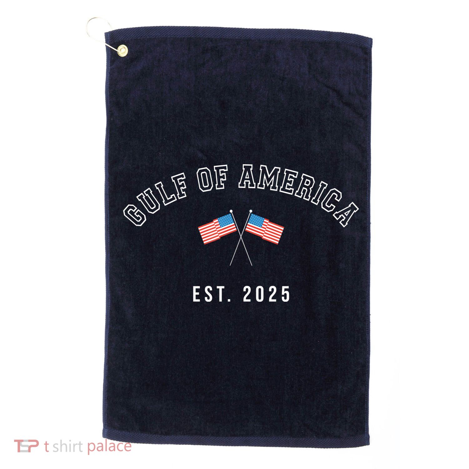 Gulf Retro Of America Est 2025 Usa American Flag Platinum Collection Golf Towel
