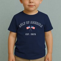 Gulf Retro Of America Est 2025 Usa American Flag Toddler T-Shirt