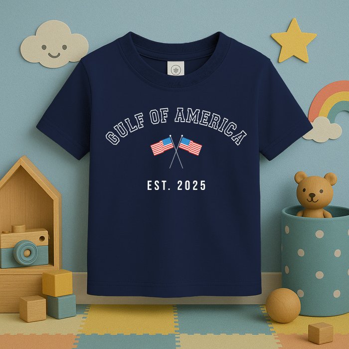 Gulf Retro Of America Est 2025 Usa American Flag Toddler T-Shirt