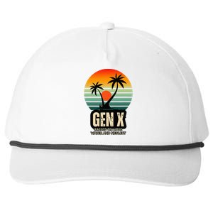 Genx Raised On Hose Water And Neglect Snapback Five-Panel Rope Hat