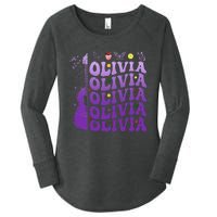 Girl Retro Olivia First Name Personalized Women's Perfect Tri Tunic Long Sleeve Shirt