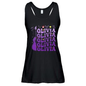 Girl Retro Olivia First Name Personalized Ladies Essential Flowy Tank