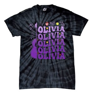 Girl Retro Olivia First Name Personalized Tie-Dye T-Shirt