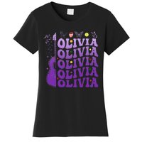 Girl Retro Olivia First Name Personalized Women's T-Shirt