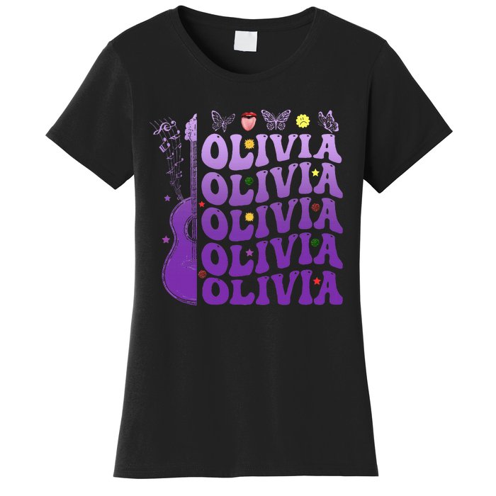 Girl Retro Olivia First Name Personalized Women's T-Shirt