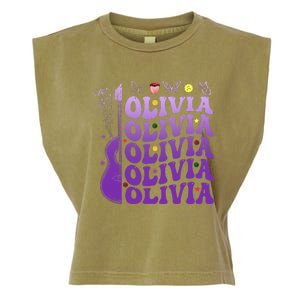 Girl Retro Olivia First Name Personalized Garment-Dyed Women's Muscle Tee