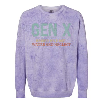 Genx Raised On Hose Water And Neglect Colorblast Crewneck Sweatshirt