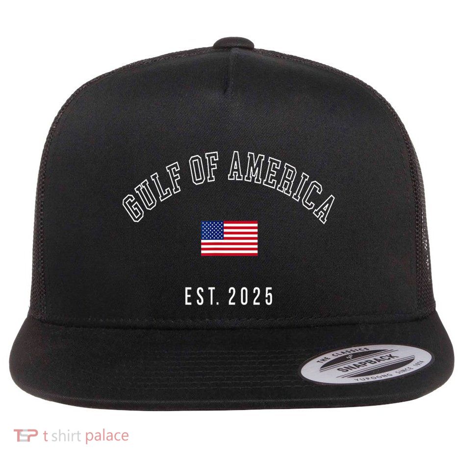 Gulf Retro Of America Est 2025 Usa American Flag Flat Bill Trucker Hat
