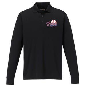 Grandma Rookie of Year 1st Birthday Baseball Theme Matching Performance Long Sleeve Polo