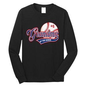 Grandma Rookie of Year 1st Birthday Baseball Theme Matching Long Sleeve Shirt