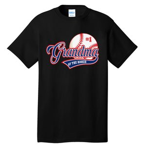 Grandma Rookie of Year 1st Birthday Baseball Theme Matching Tall T-Shirt