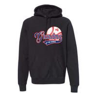 Grandma Rookie of Year 1st Birthday Baseball Theme Matching Premium Hoodie