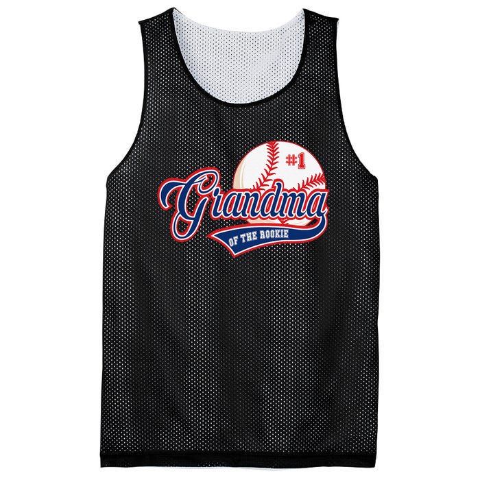 Grandma Rookie of Year 1st Birthday Baseball Theme Matching Mesh Reversible Basketball Jersey Tank