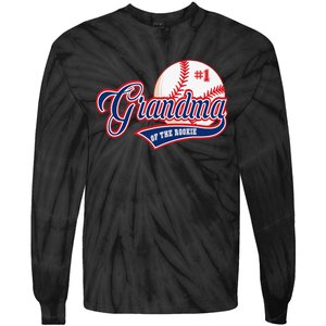 Grandma Rookie of Year 1st Birthday Baseball Theme Matching Tie-Dye Long Sleeve Shirt