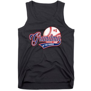 Grandma Rookie of Year 1st Birthday Baseball Theme Matching Tank Top