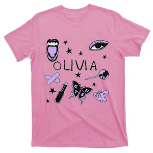 Girl Retro Olivia First Name Personalized T-Shirt