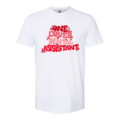 Groovy Retro One Loved Dental Assistant Happy Valentines Day Funny Gift Softstyle CVC T-Shirt