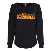 Groovy Retro Occupational Therapy Vintage Fall Leaves Autumn Womens California Wash Sweatshirt