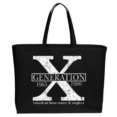 Genx Raised On Hose Water And Neglect Humor Cotton Canvas Jumbo Tote