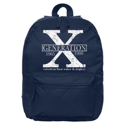 Genx Raised On Hose Water And Neglect Humor 16 in Basic Backpack