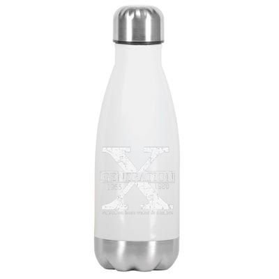 Genx Raised On Hose Water And Neglect Humor Stainless Steel Insulated Water Bottle