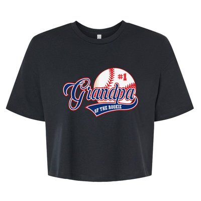 Grandpa Rookie of Year 1st Birthday Baseball Theme Matching Bella+Canvas Jersey Crop Tee