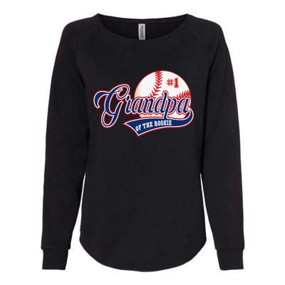 Grandpa Rookie of Year 1st Birthday Baseball Theme Matching Womens California Wash Sweatshirt