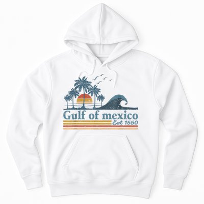 Gulf Retro Of Mexico Est 1550 Retro Vintage Beach Hoodie