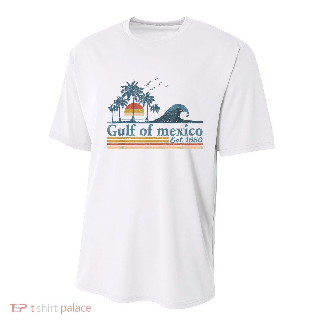 Gulf Retro Of Mexico Est 1550 Retro Vintage Beach Youth Performance Sprint T-Shirt
