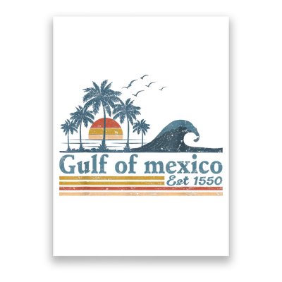 Gulf Retro Of Mexico Est 1550 Retro Vintage Beach Poster
