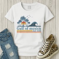 Gulf Retro Of Mexico Est 1550 Retro Vintage Beach Womens T-Shirt