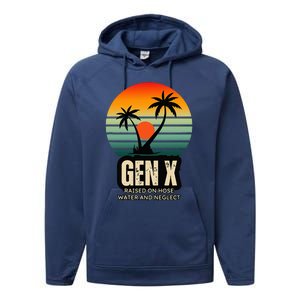 Genx Raised On Hose Water And Neglect Performance Fleece Hoodie