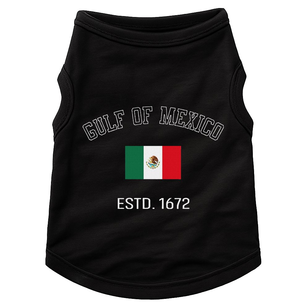 Gulf Retro Of Mexico Forever Estd 1672 Mexican Flag Gulf Doggie Tank