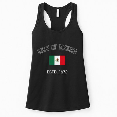 Gulf Retro Of Mexico Forever Estd 1672 Mexican Flag Gulf Womens Tank Top