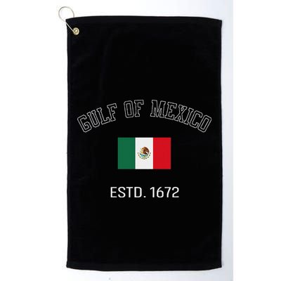 Gulf Retro Of Mexico Forever Estd 1672 Mexican Flag Gulf Golf Towel