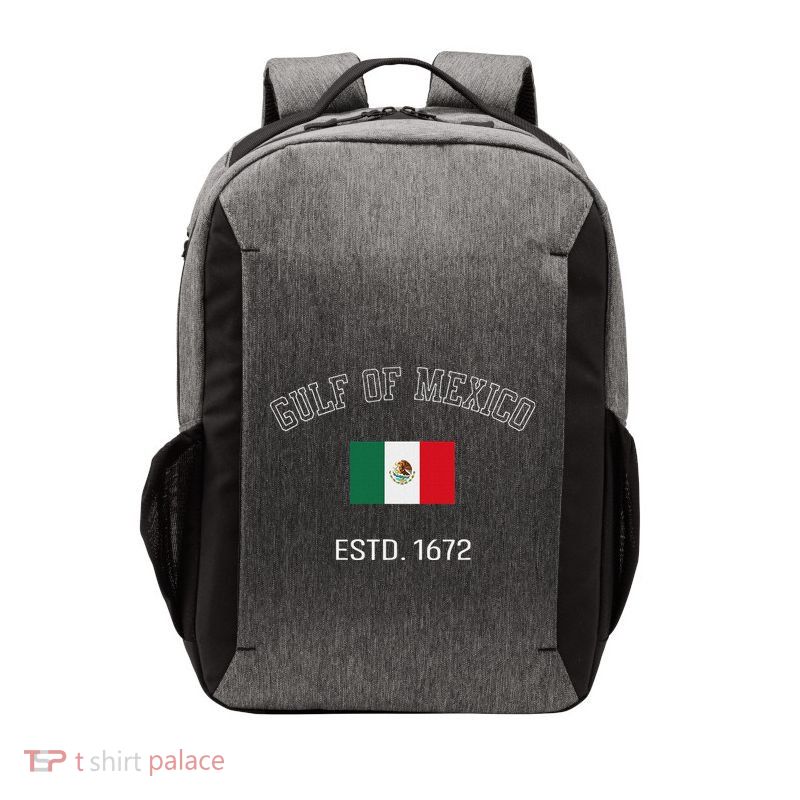 Gulf Retro Of Mexico Forever Estd 1672 Mexican Flag Gulf Vector Backpack