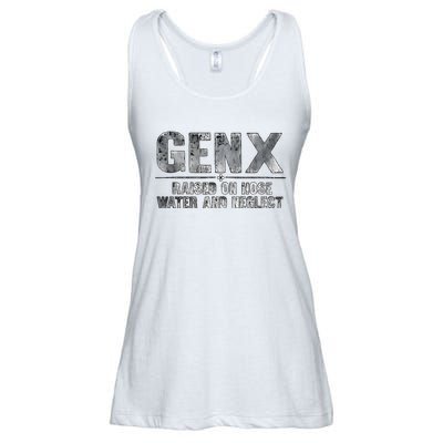 Genx Raised On Hose Water And Neglect Retro Ladies Essential Flowy Tank