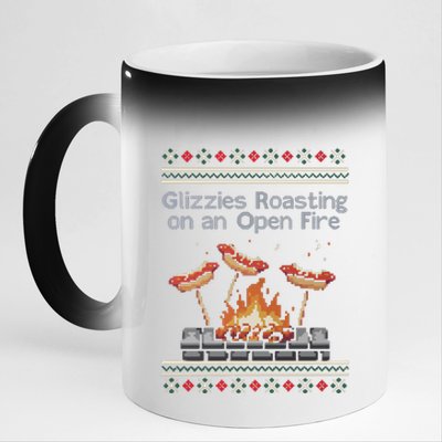 Glizzies Roasting On An Open Fire Tacky 11oz Black Color Changing Mug