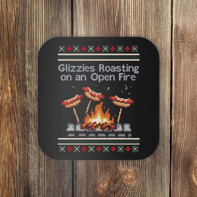 Glizzies Roasting On An Open Fire Tacky Coaster