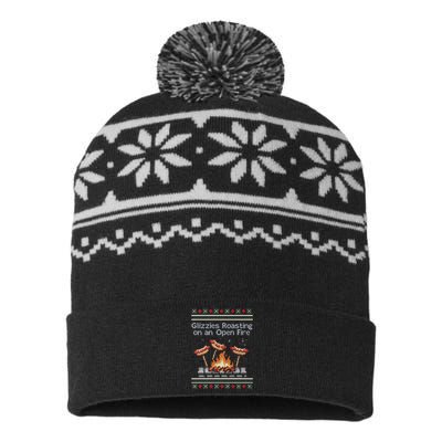 Glizzies Roasting On An Open Fire Tacky USA-Made Snowflake Beanie