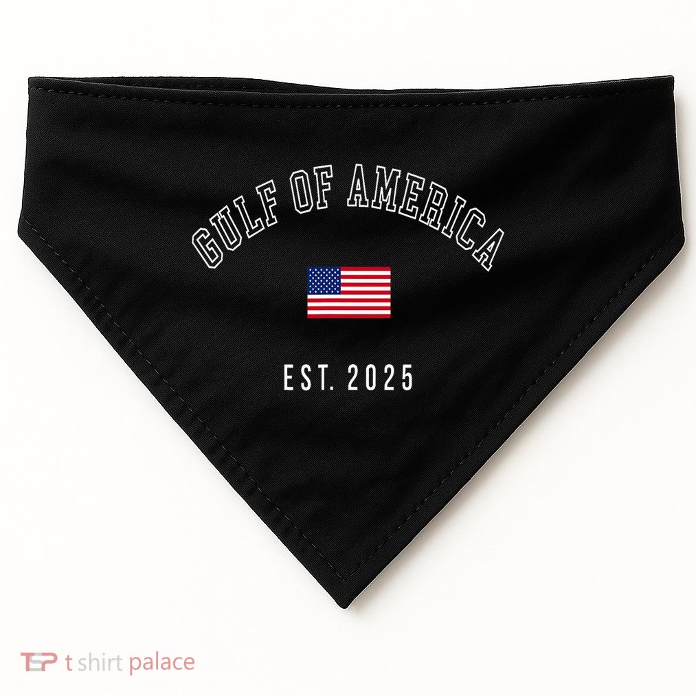 Gulf Retro Of America Est 2025 Usa American Flag USA-Made Doggie Bandana