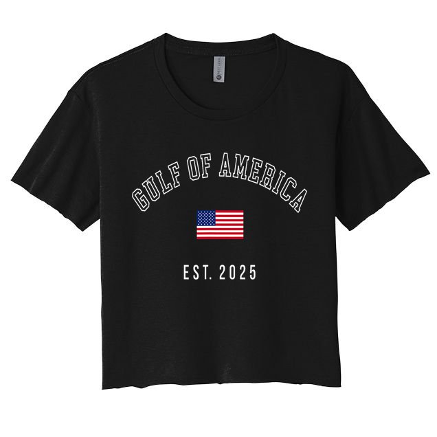 Gulf Retro Of America Est 2025 Usa American Flag Crop Top