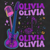 Girl Retro Olivia First Name Personalized Groovy 80S Cool Comfort Performance Bucket Hat