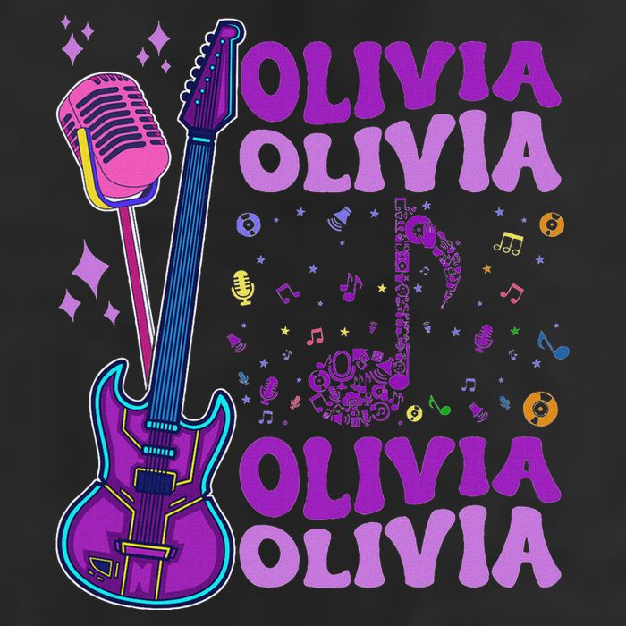 Girl Retro Olivia First Name Personalized Groovy 80S Cool Comfort Performance Bucket Hat