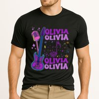 Girl Retro Olivia First Name Personalized Groovy 80S Performance Shirt