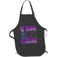 Girl Retro Olivia First Name Personalized Groovy 80S Apron