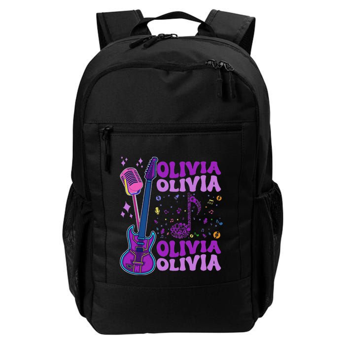 Girl Retro Olivia First Name Personalized Groovy 80S Backpack